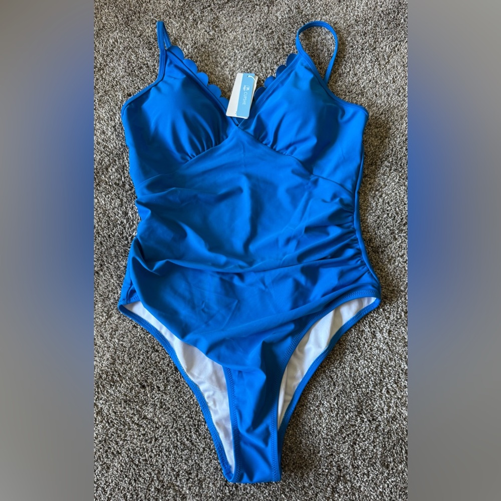 Cupshe Swimsuit One Piece Royal Blue size Large Brand New W/tags